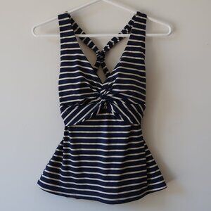 L.L. Bean Navy Striped Top